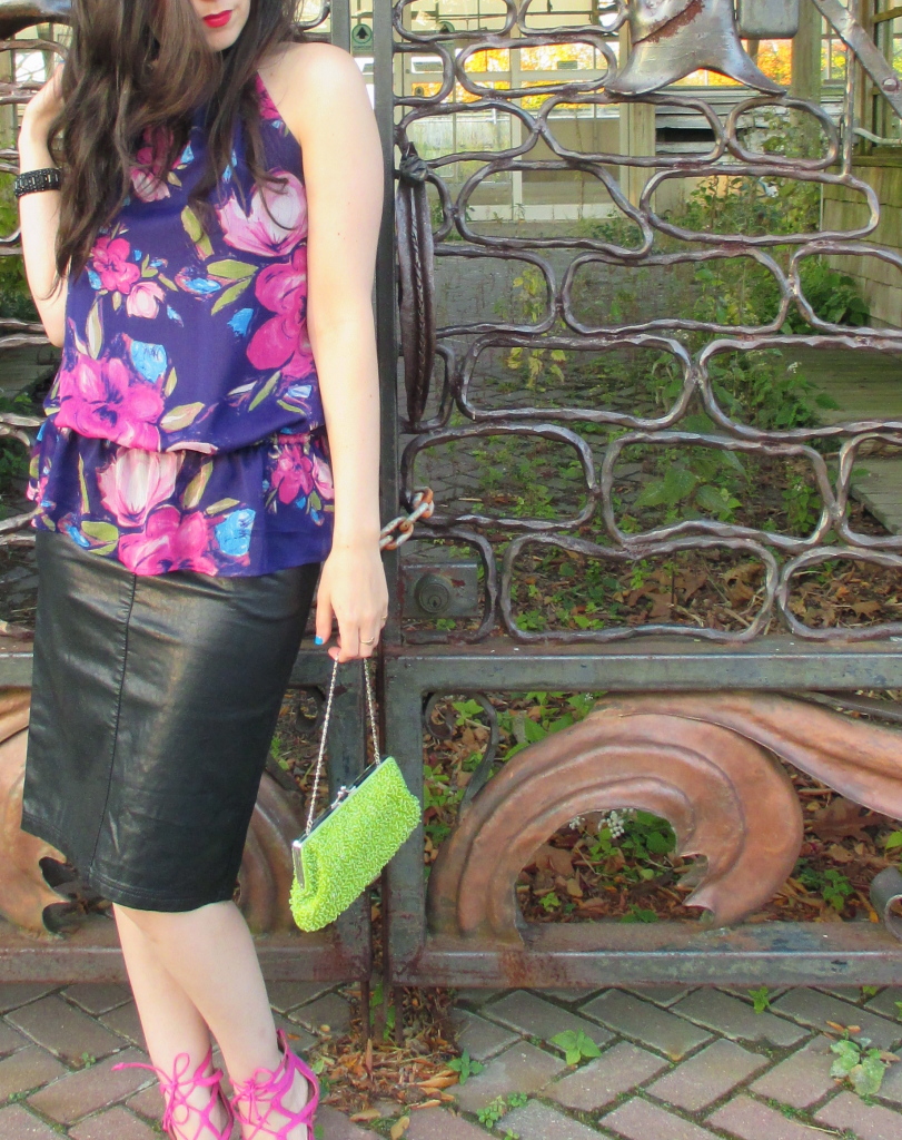 Floral Prints and Leather Skirts